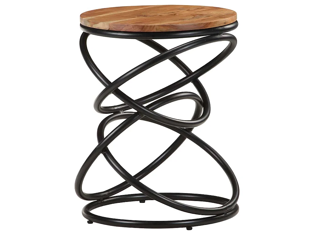 Tavolino da Salotto 40x40x52 cm in Legno Massello di Acacia