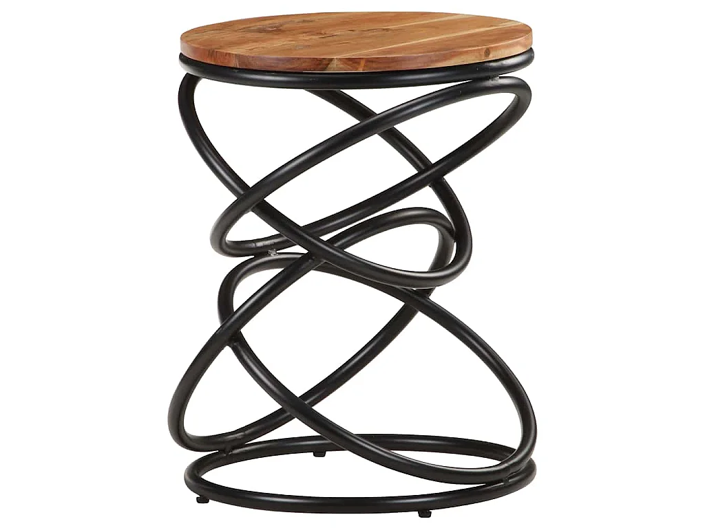 Tavolino da Salotto 40x40x52 cm in Legno Massello di Acacia