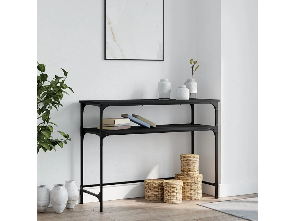 Konsolentisch Schwarz 100x35,5x75 cm Holzwerkstoff