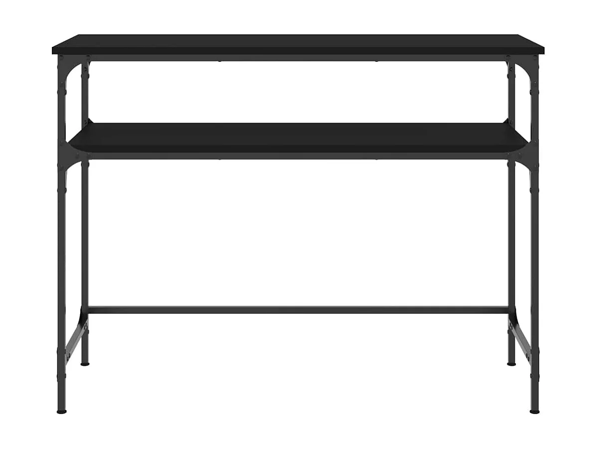 Tavolino Consolle Nero 100x35,5x75 cm in Legno Multistrato