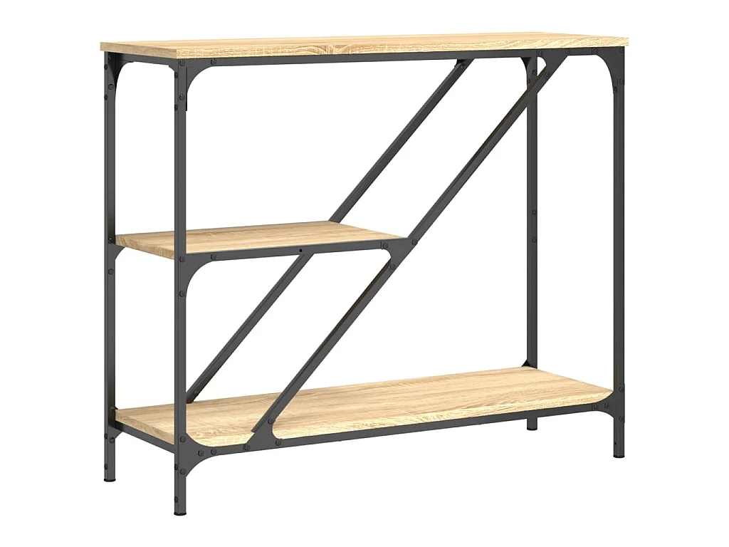 Tavolino Consolle Rovere Sonoma 88,5x30x75 cm Legno Multistrato