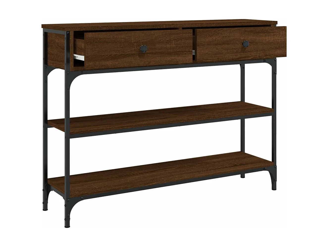 Konsolentisch Braun Eichen-Optik 100x25x75 cm Holzwerkstoff