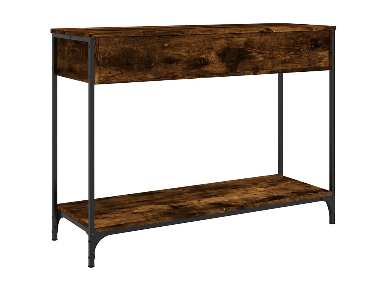 Wandtafel 100x34,5x75 cm bewerkt hout gerookt eikenkleurig