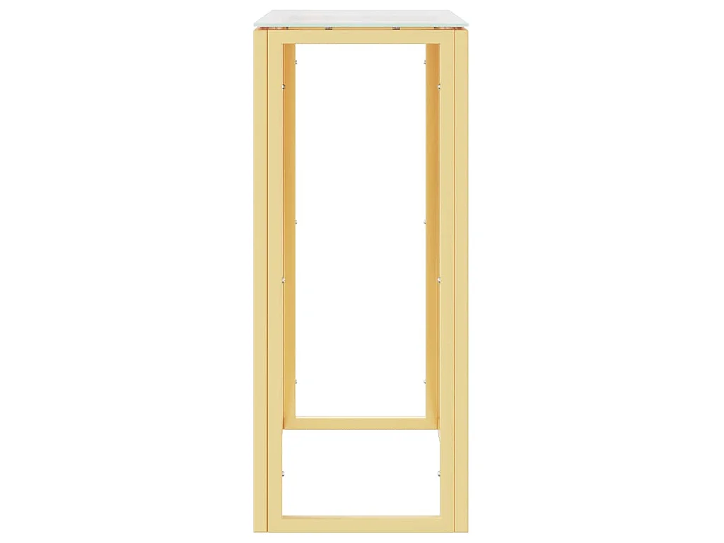 Table console doré 70x30x70 cm acier inoxydable et verre