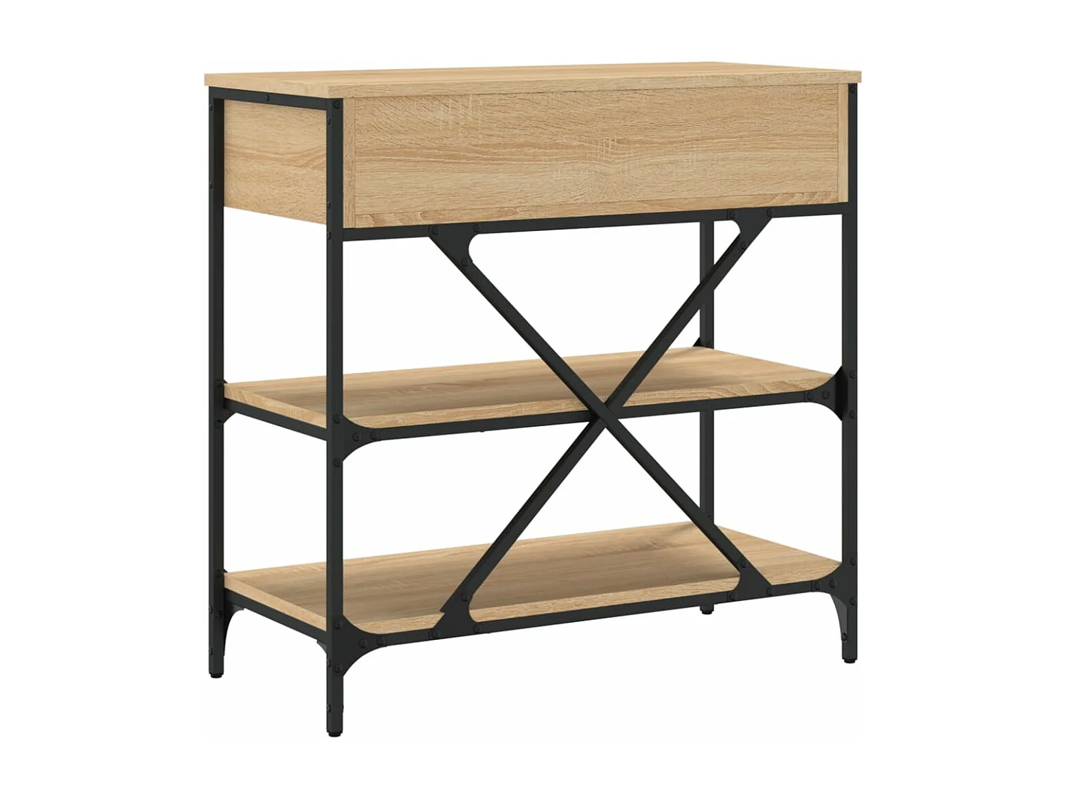 Wandtafel 75x34,5x75 cm bewerkt hout sonoma eikenkleurig