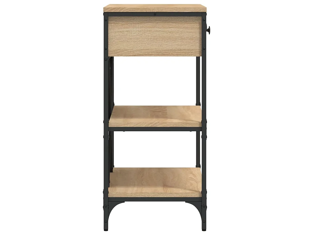 Table console chêne sonoma 75x34,5x75 cm bois d'ingénierie