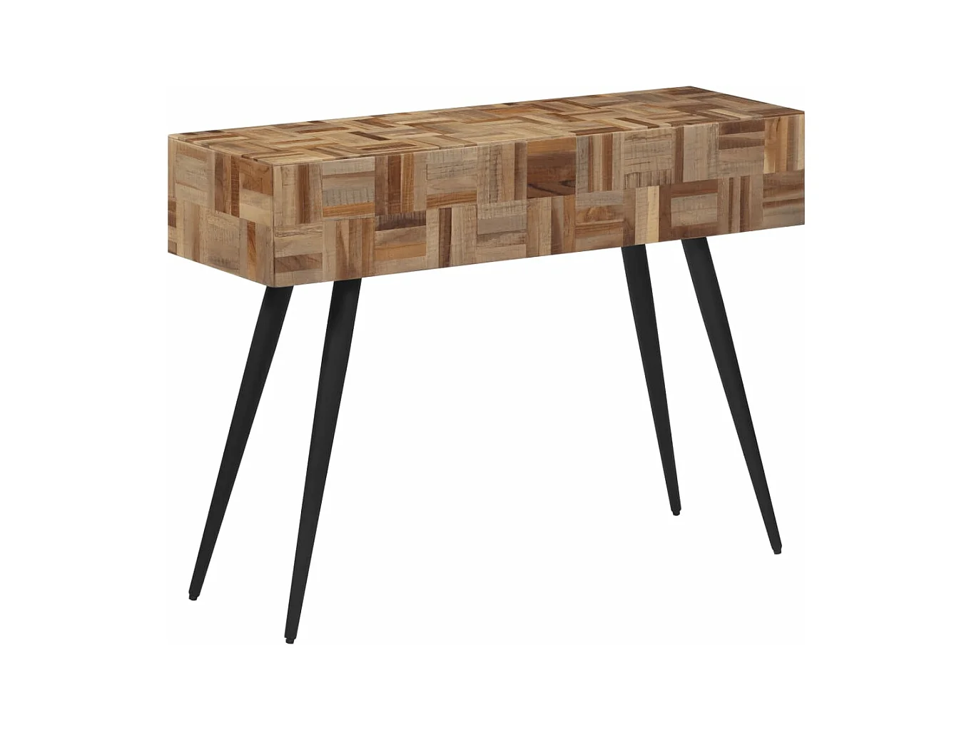 Table console 110x34x80 cm teck de récupération massif