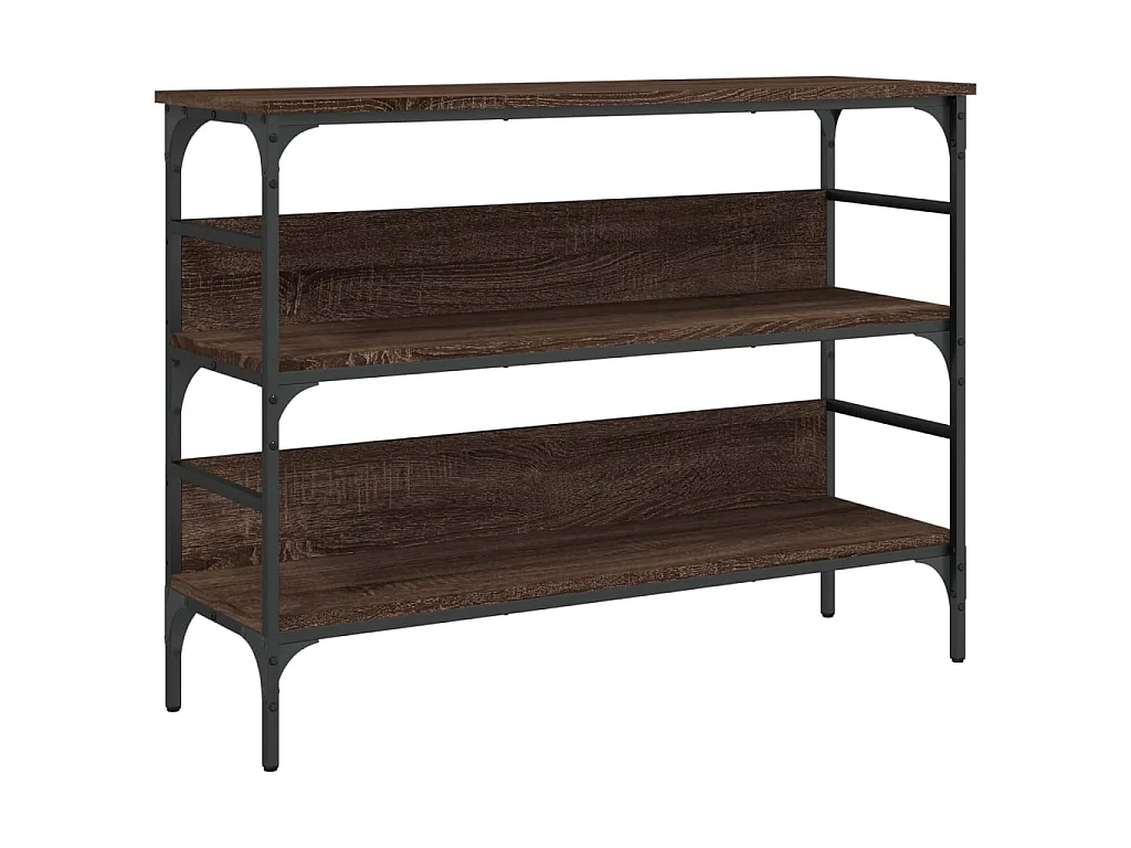 Table console chêne marron 100x32x75 cm bois d'ingénierie
