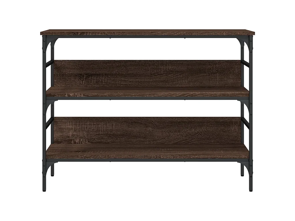 Table console chêne marron 100x32x75 cm bois d'ingénierie