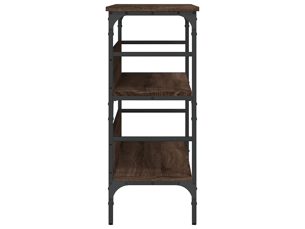 Table console chêne marron 100x32x75 cm bois d'ingénierie