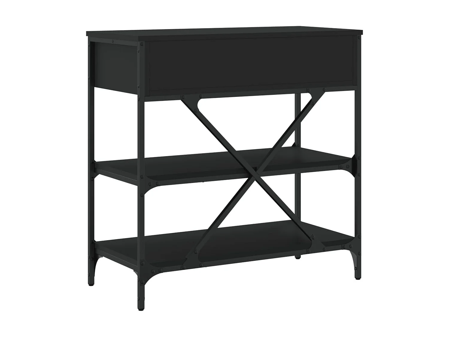 Konsolentisch Schwarz 75x34,5x75 cm Holzwerkstoff