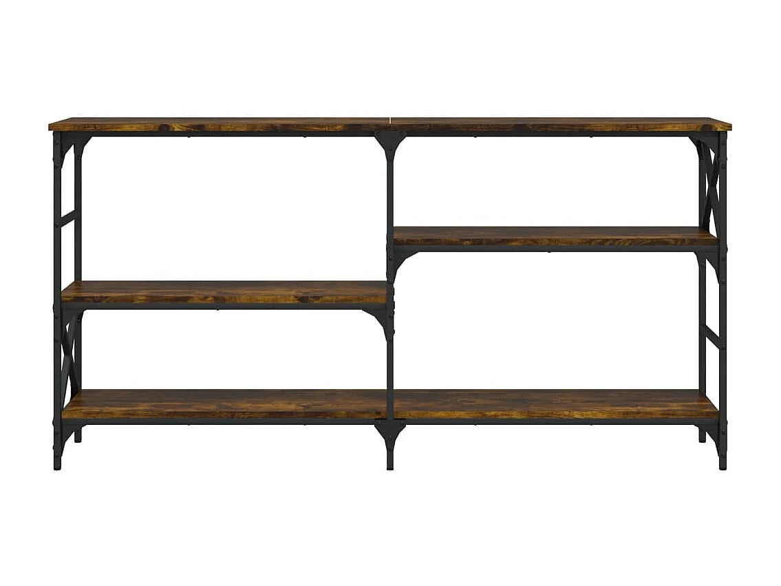 Table console chêne fumé 150x29x76,5 cm bois d'ingénierie