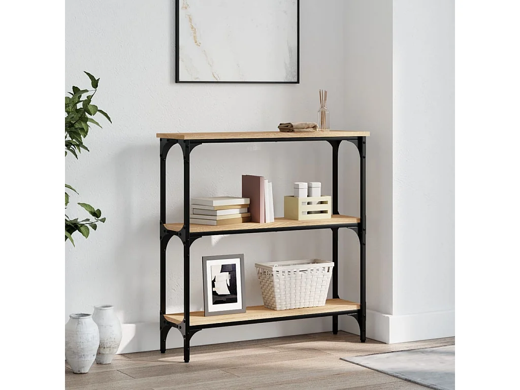 Table console Chêne Sonoma 75x22,5x75 cm Bois d'ingénierie