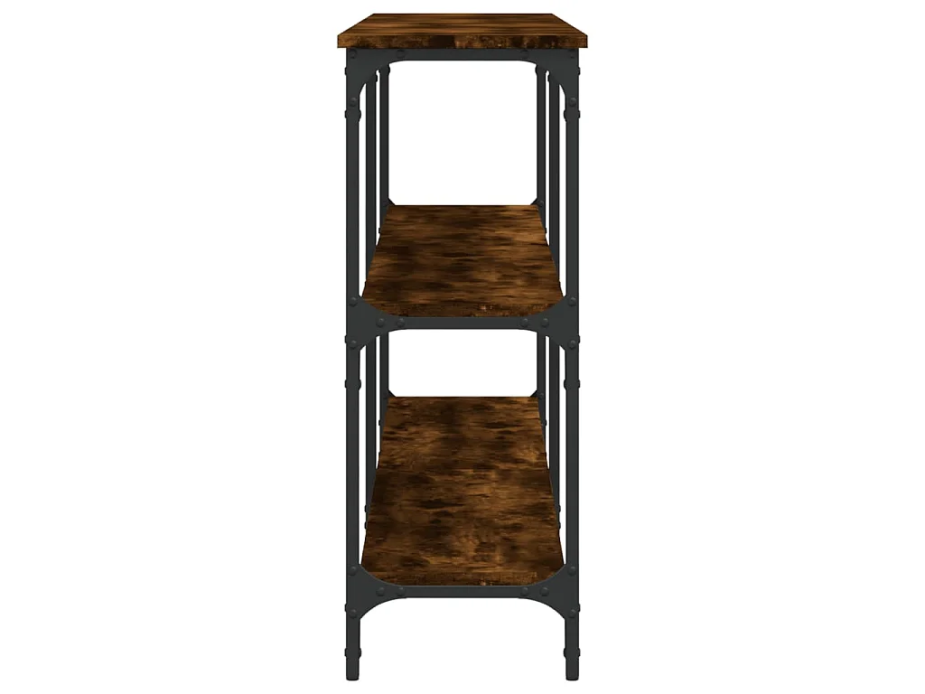 Table console chêne fumé 200x29x75 cm bois d'ingénierie