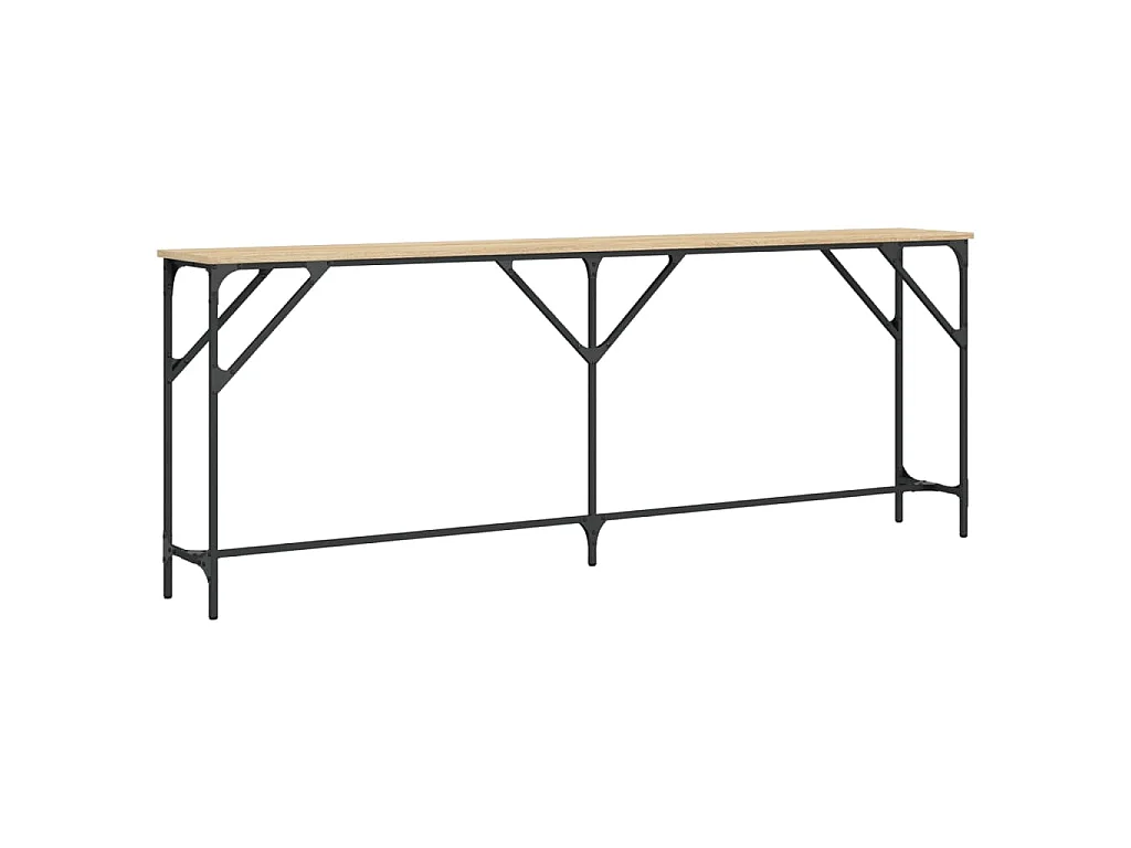 Tavolo Consolle Rovere Sonoma 200x29x75 cm in Legno Multistrato