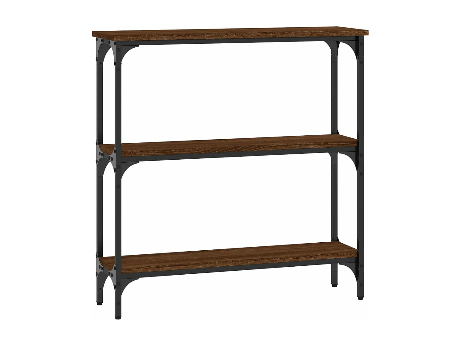 Table console chêne marron 75x22,5x75 cm bois d'ingénierie