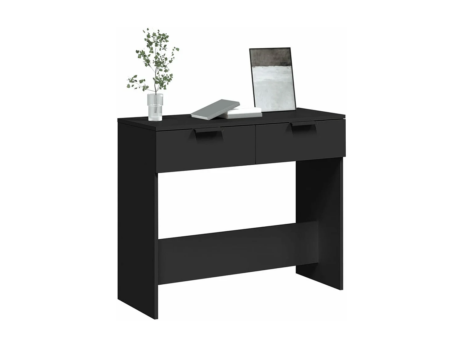 Wandtafel 90x36x75 cm bewerkt hout zwart