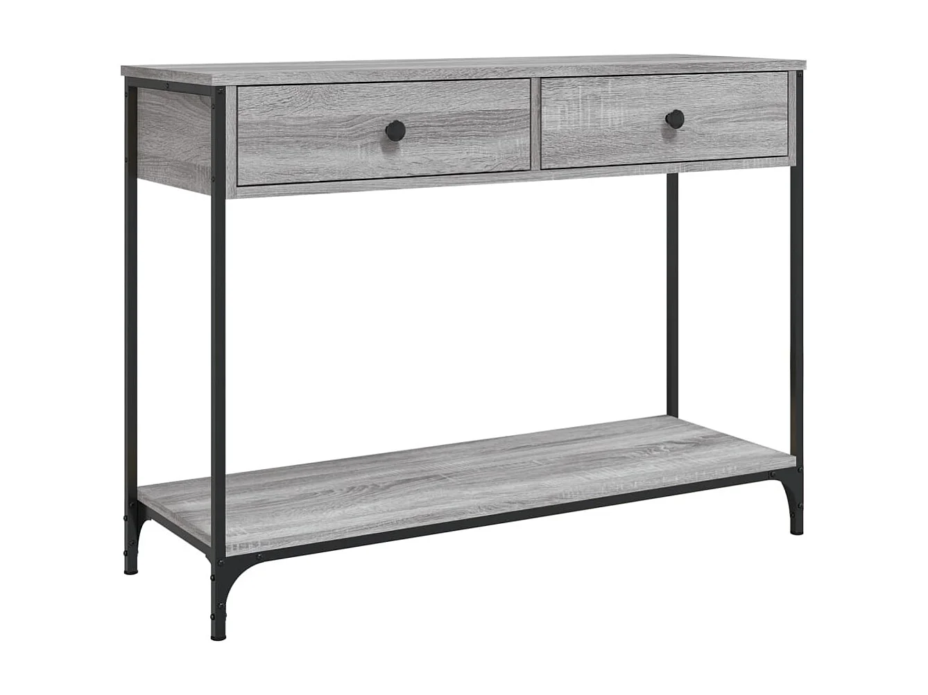 Mesa consola madera de ingeniería gris Sonoma 100x34,5x75 cm