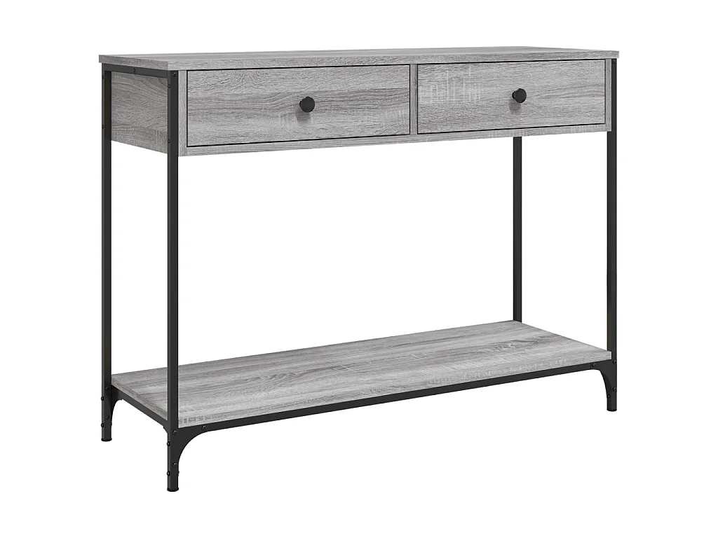 Mesa consola madera de ingeniería gris Sonoma 100x34,5x75 cm