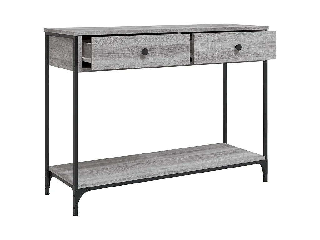 Mesa consola madera de ingeniería gris Sonoma 100x34,5x75 cm