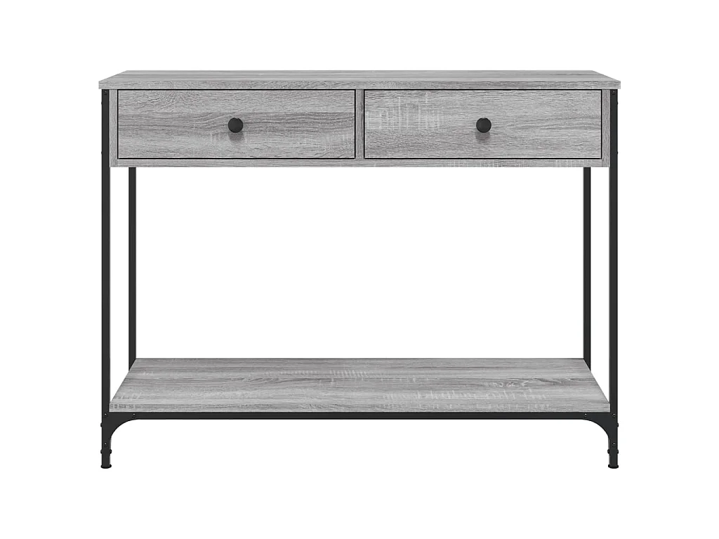 Mesa consola madera de ingeniería gris Sonoma 100x34,5x75 cm