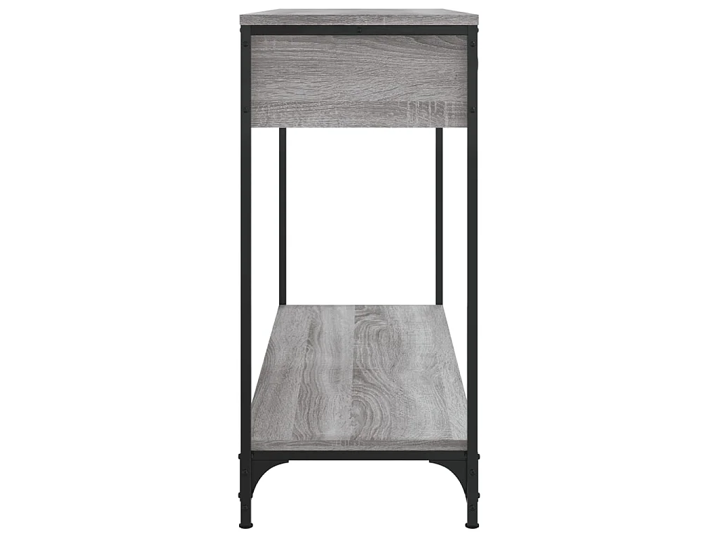 Mesa consola madera de ingeniería gris Sonoma 100x34,5x75 cm