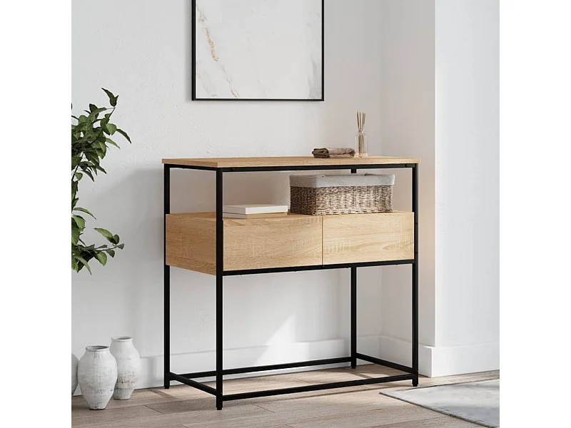 Wandtafel 75x40x75 cm bewerkt hout sonoma eikenkleurig