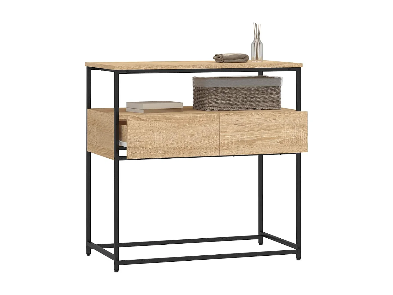 Table console Chêne Sonoma 75x40x75 cm Bois d'ingénierie