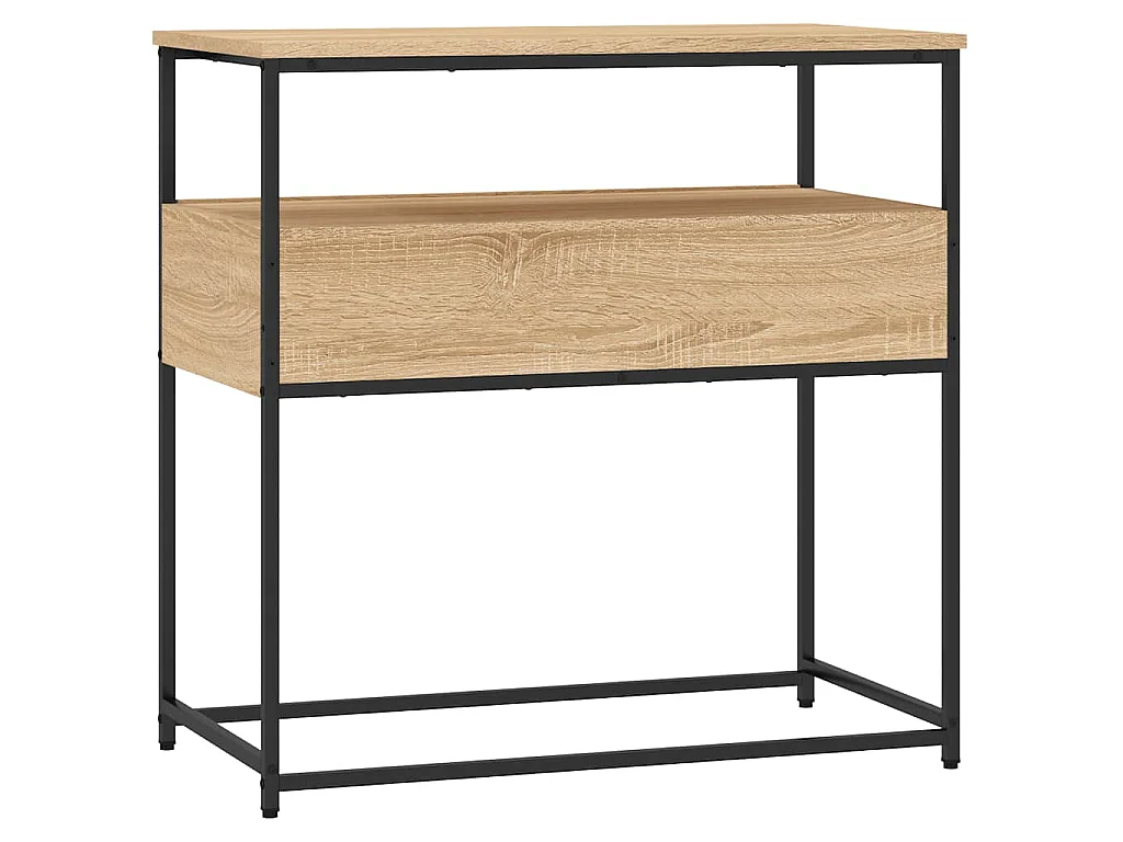 Mesa de console Carvalho Sonoma 75x40x75 cm Madeira projetada