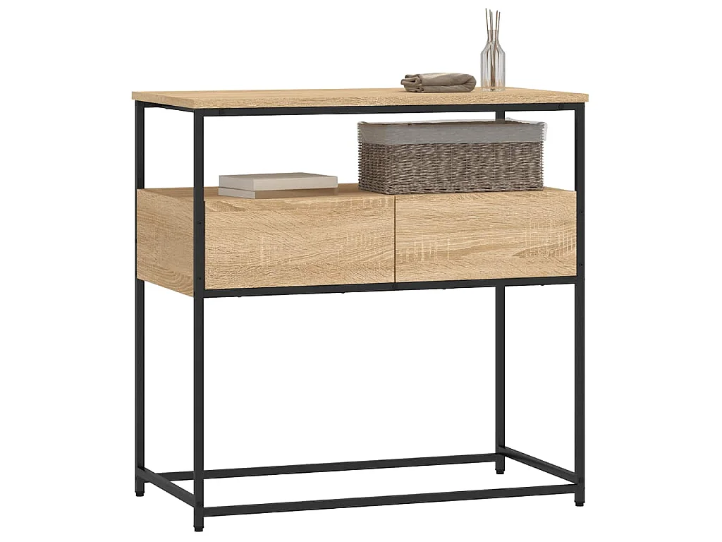 Mesa de console Carvalho Sonoma 75x40x75 cm Madeira projetada
