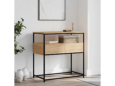 Mesa de console Carvalho Sonoma 75x40x75 cm Madeira projetada