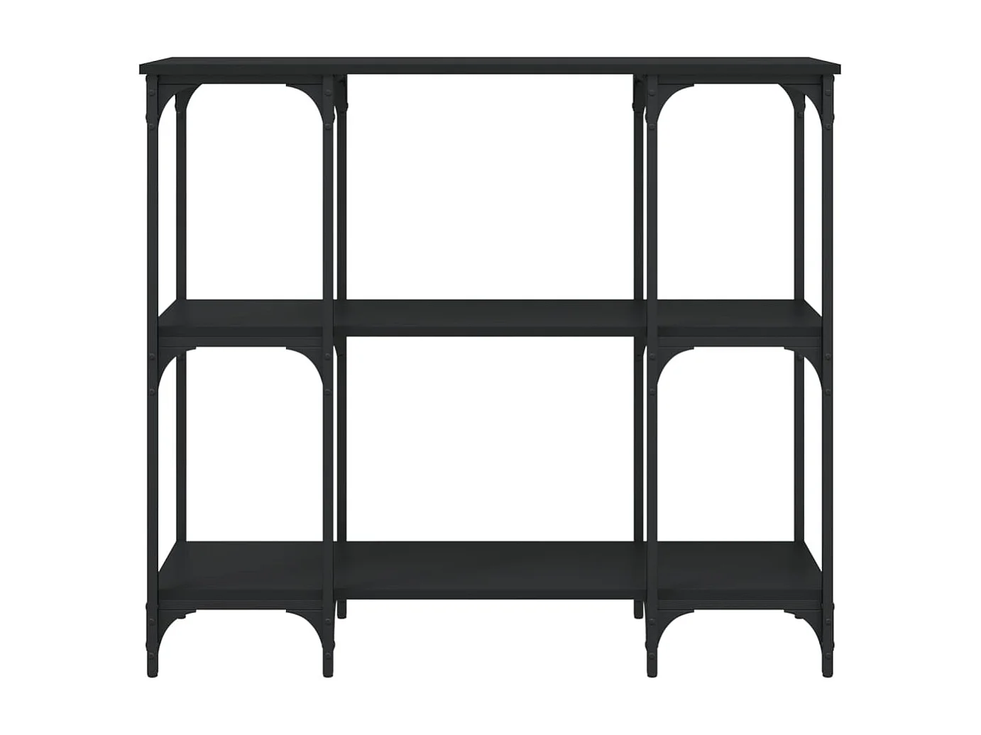 Table console noir 102x35x90 cm bois d'ingénierie