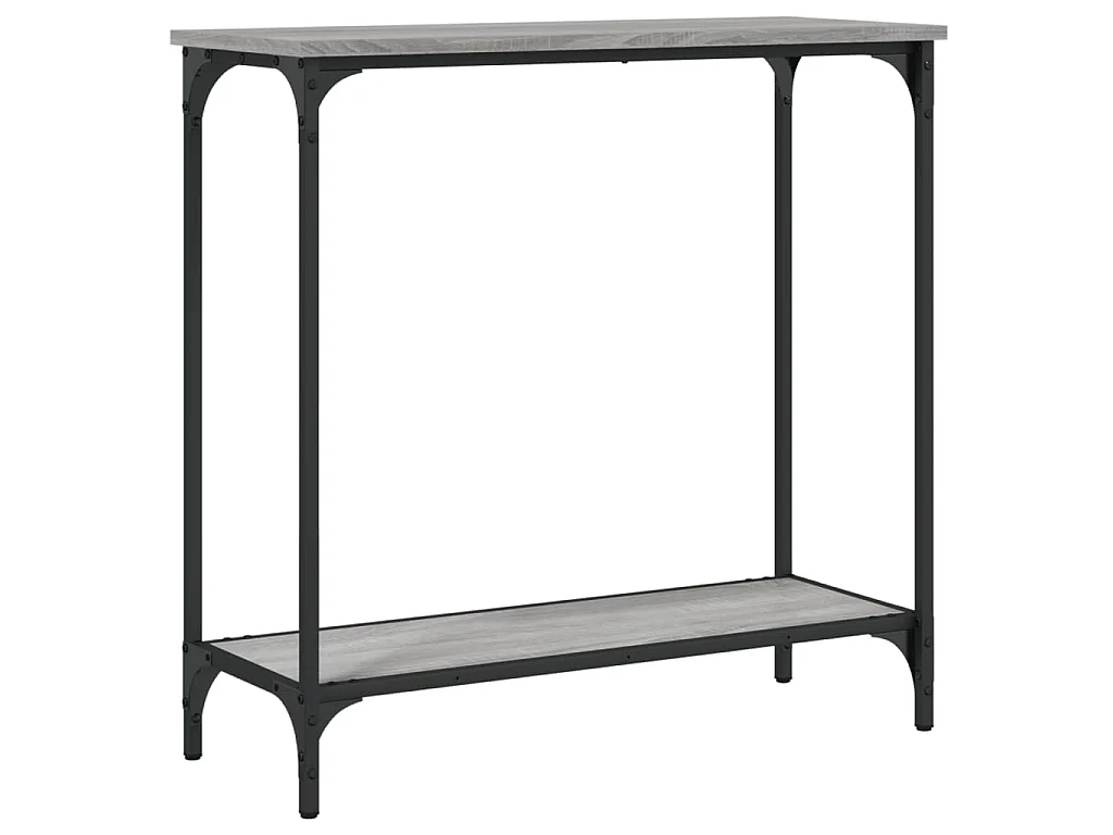 Table console sonoma gris 75x30,5x75 cm bois d'ingénierie