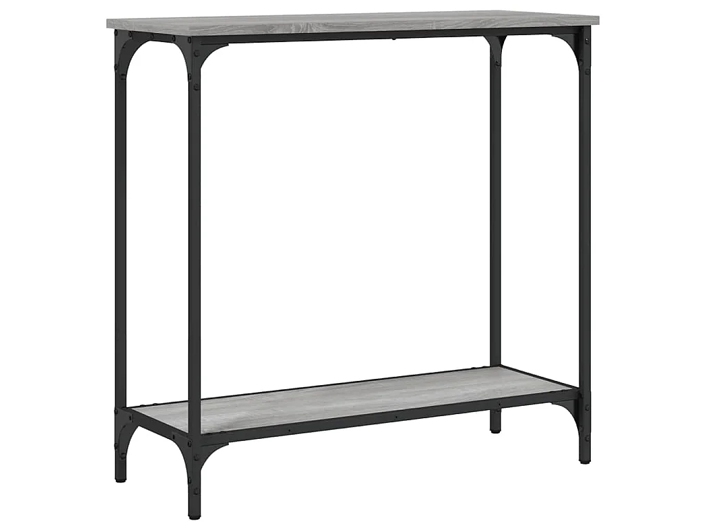 Tavolino Consolle Grigio Sonoma 75x30,5x75 cm Legno Multistrato