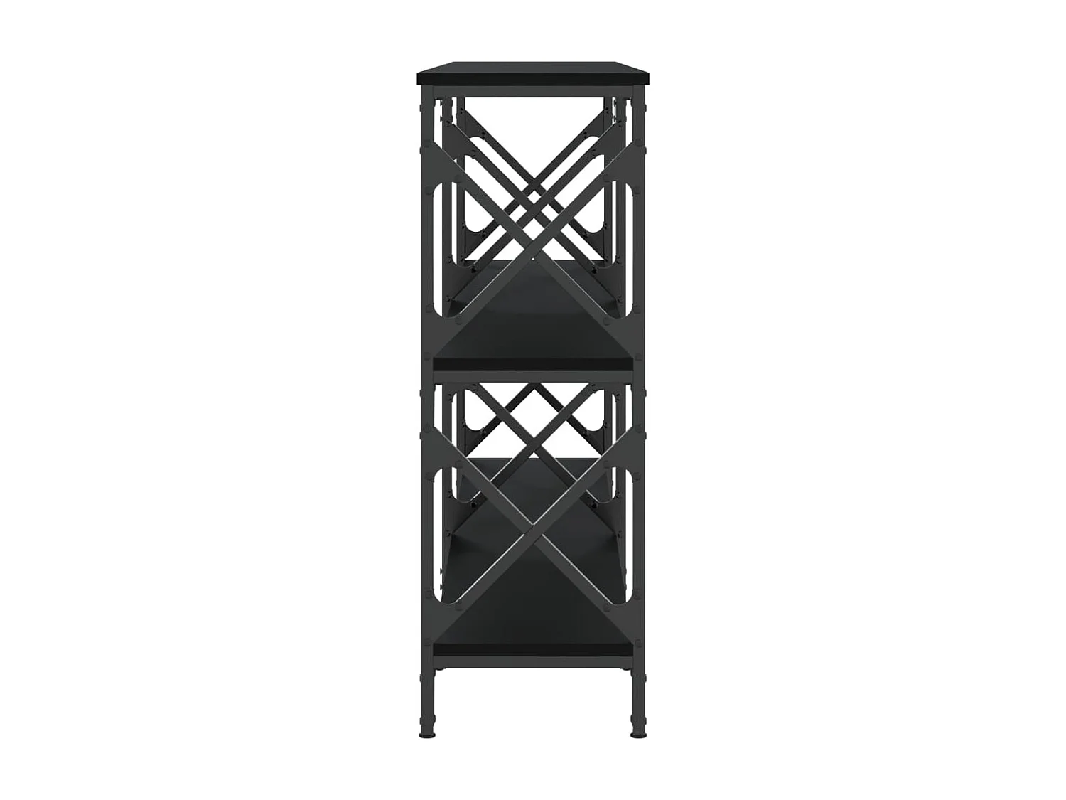 Table console noir 156x28x80,5 cm bois d'ingénierie