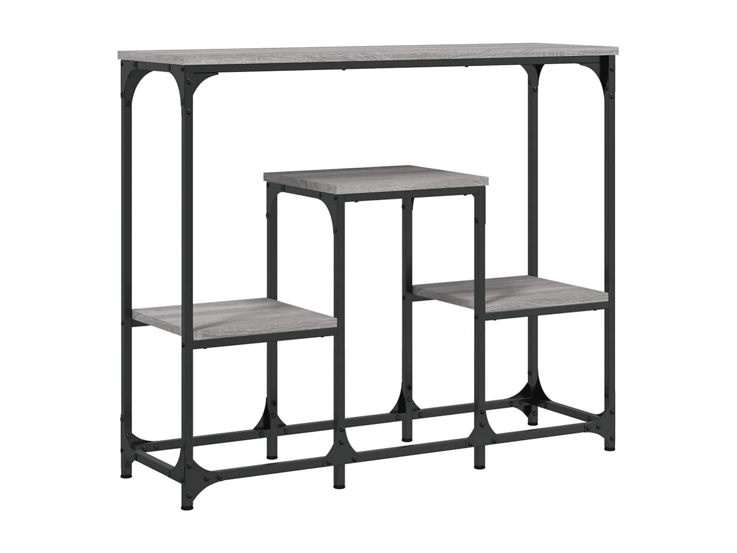 Mesa consola madera de ingeniería gris Sonoma 89,5x28x76 cm