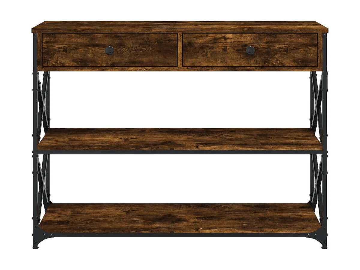 Tavolo Consolle Rovere Fumo 100x28x75 cm in Legno Multistrato