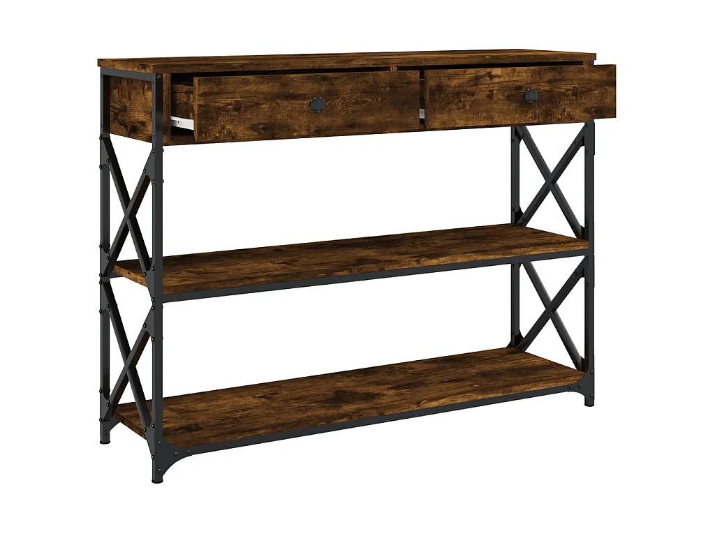 Konsolentisch Räuchereiche 100x28x75 cm Holzwerkstoff