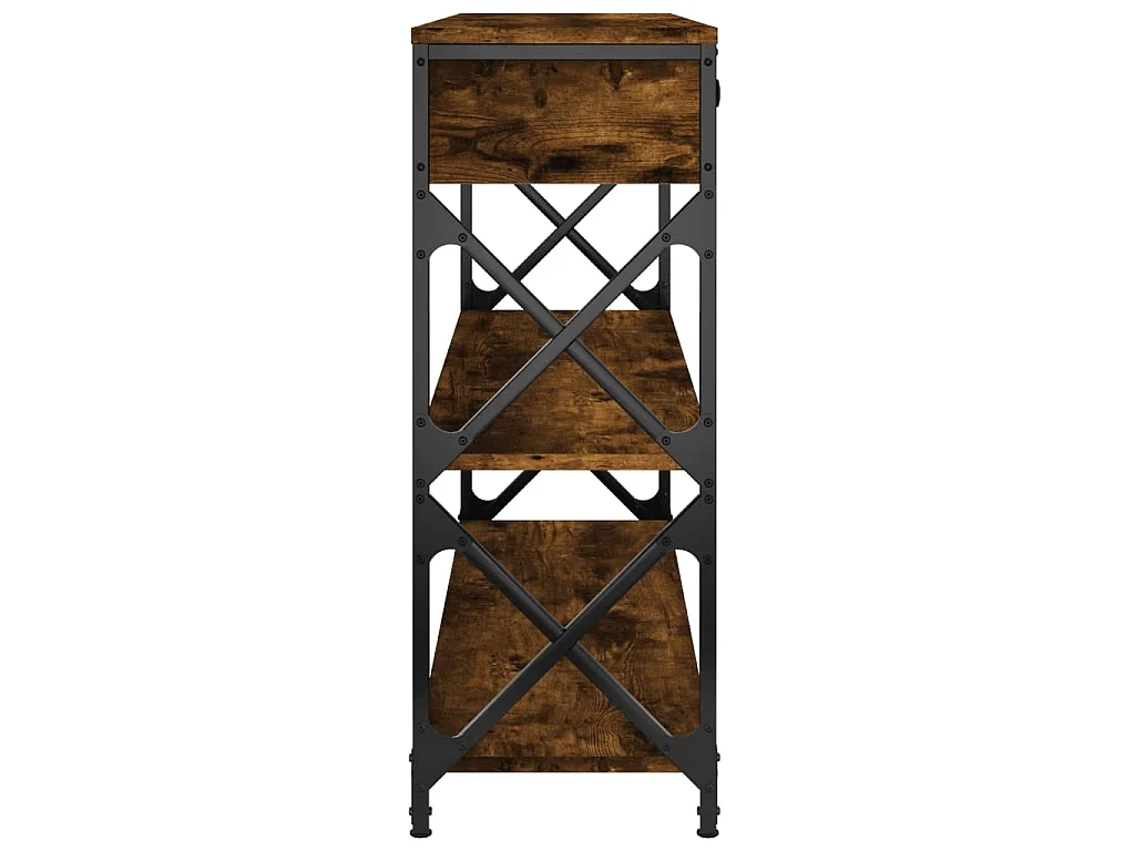 Konsolentisch Räuchereiche 100x28x75 cm Holzwerkstoff
