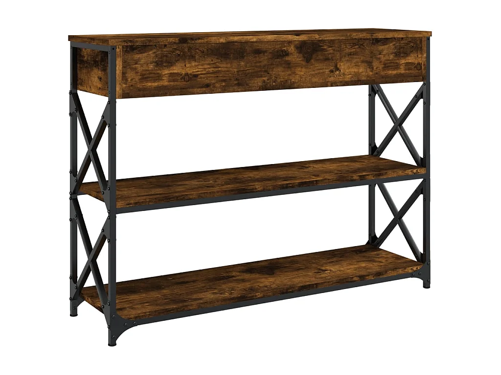 Konsolentisch Räuchereiche 100x28x75 cm Holzwerkstoff