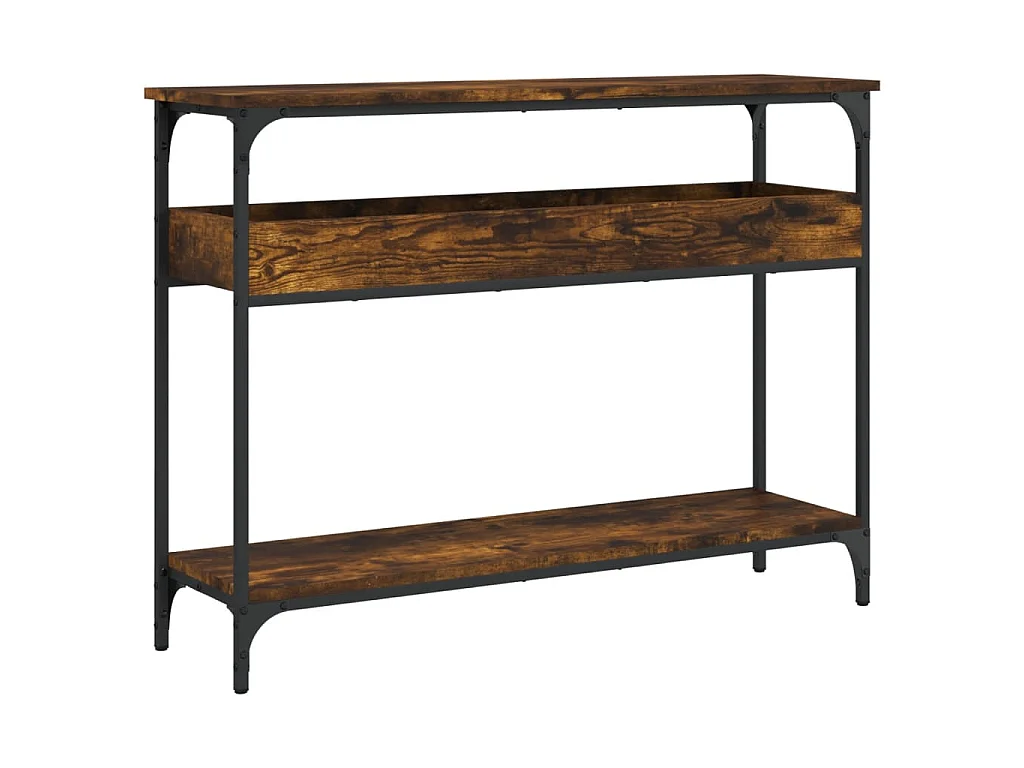 Konsolentisch mit Ablage Räuchereiche 100x29x75cm Holzwerkstoff