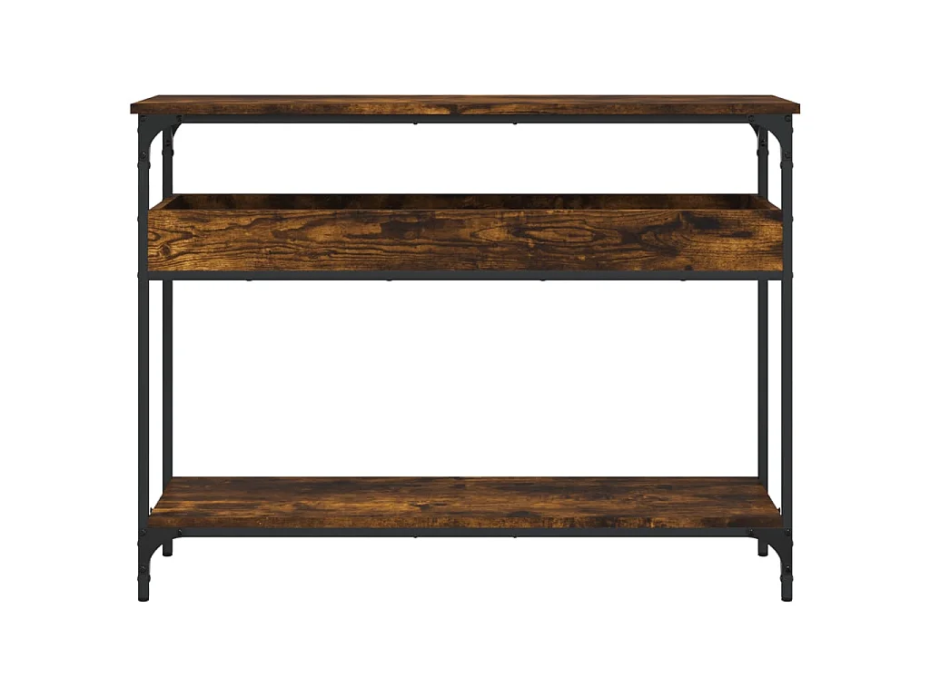 Konsolentisch mit Ablage Räuchereiche 100x29x75cm Holzwerkstoff