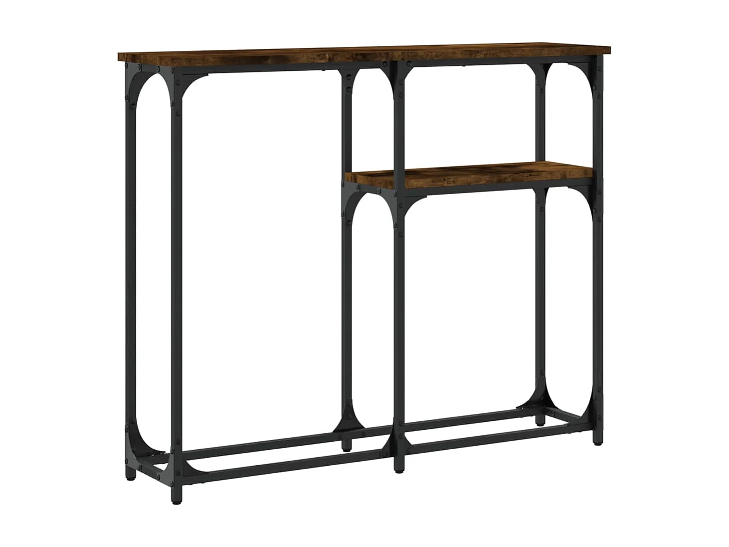 Mesa consola 90x22,5x75 cm derivados de madeira carvalho fumado