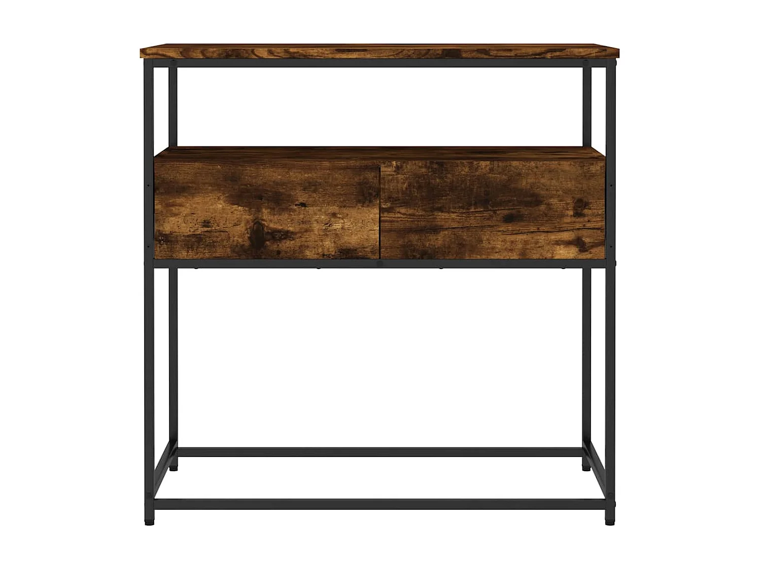 Mesa consola madera de ingeniería roble ahumado 75x40x75 cm