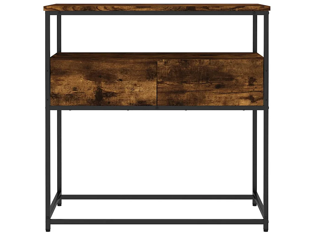 Wandtafel 75x40x75 cm bewerkt hout gerookt eikenkleurig