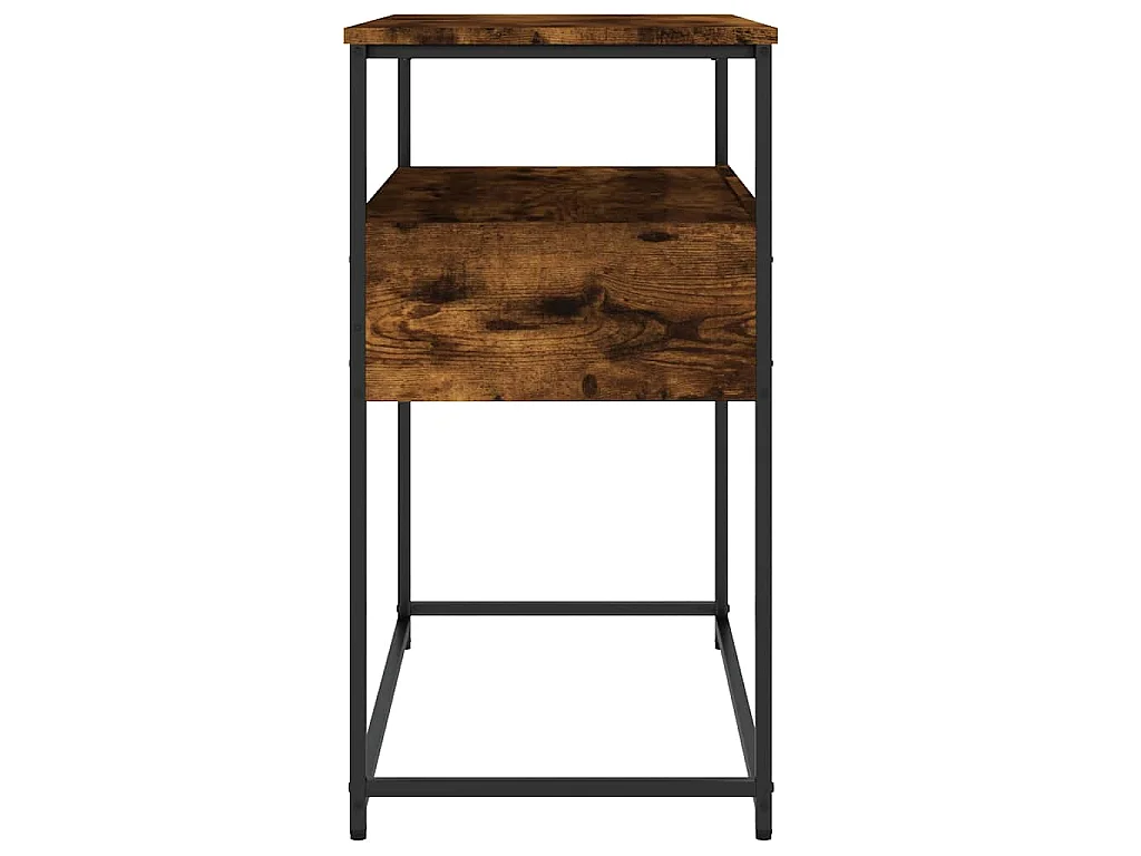 Wandtafel 75x40x75 cm bewerkt hout gerookt eikenkleurig