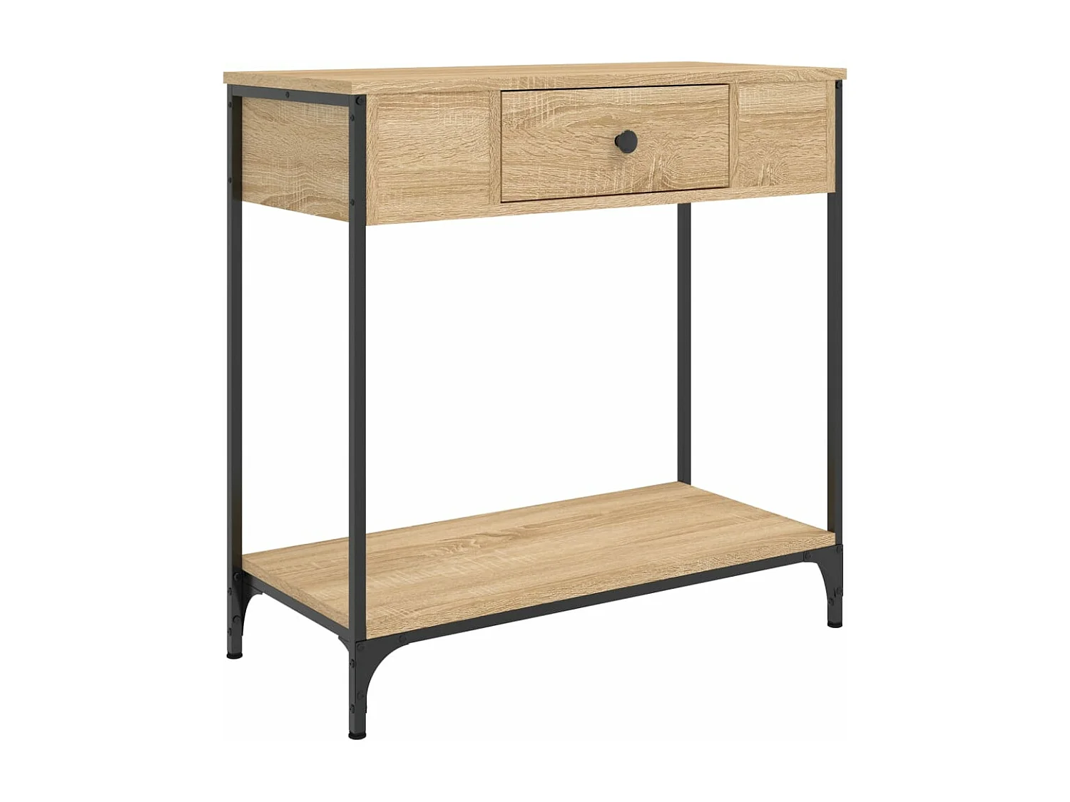 Table console chêne sonoma 75x34,5x75 cm bois d'ingénierie