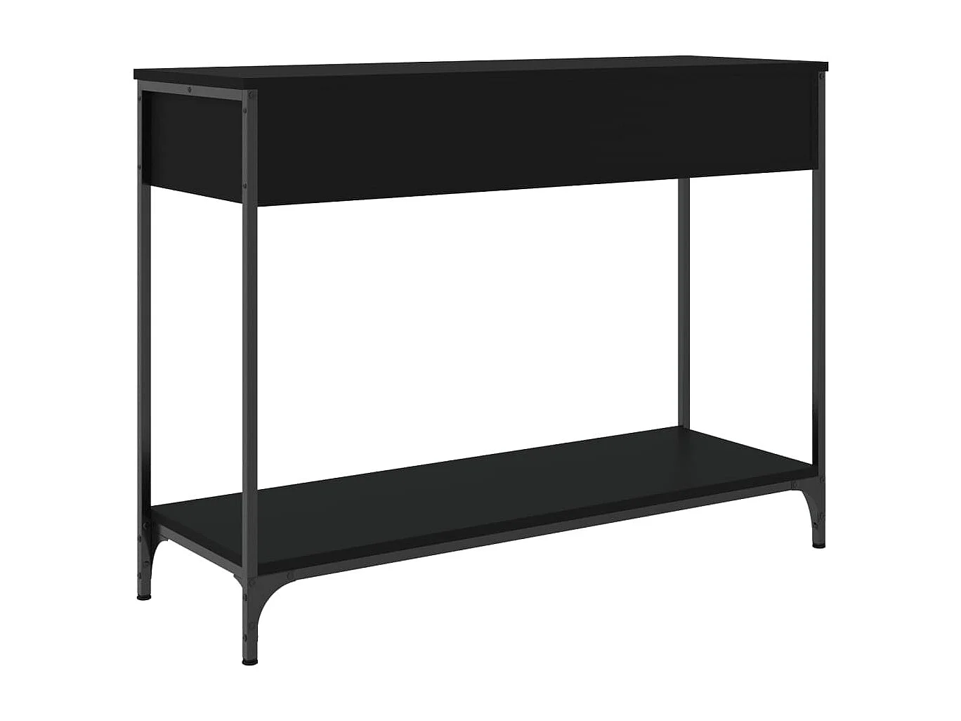 Wandtafel 100x34,5x75 cm bewerkt hout zwart