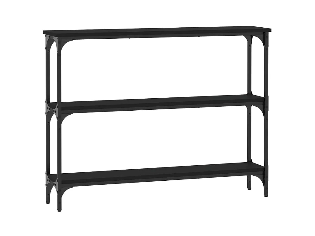 Wandtafel 100x22,5x75 cm bewerkt hout zwart