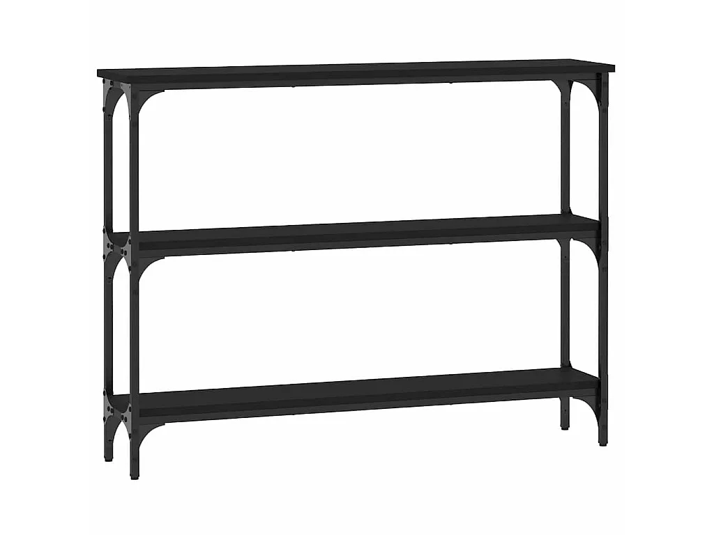 Table console noir 100x22,5x75 cm bois d'ingénierie